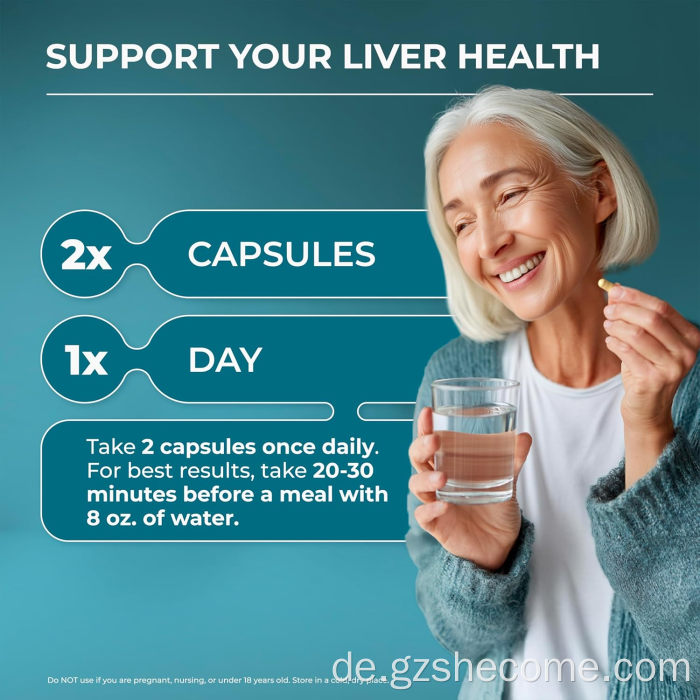 Shecome Liver Health Capsules Leberreinigungs-Detox-Unterstützung